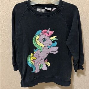 Zara Black My Little Pony Oversized Sweatshirt
